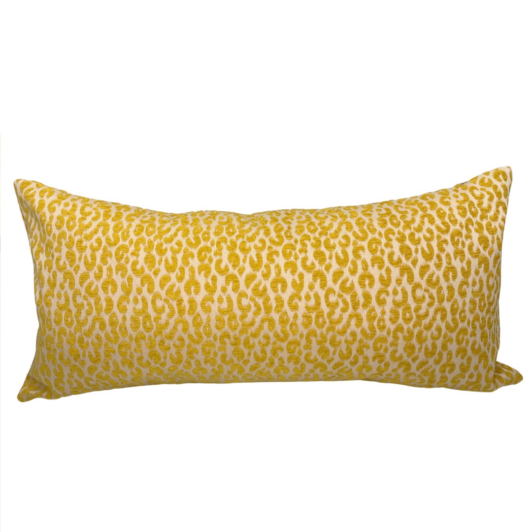 Mimosa Yellow Cheetah Chenllle - Ederra Home